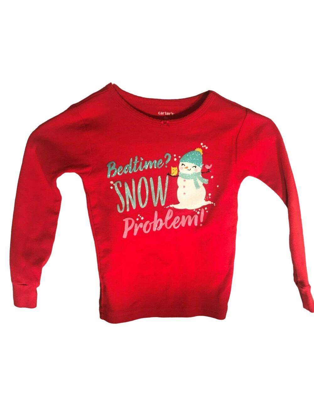 Carter's 5t pj top red long sleeve Bedtime